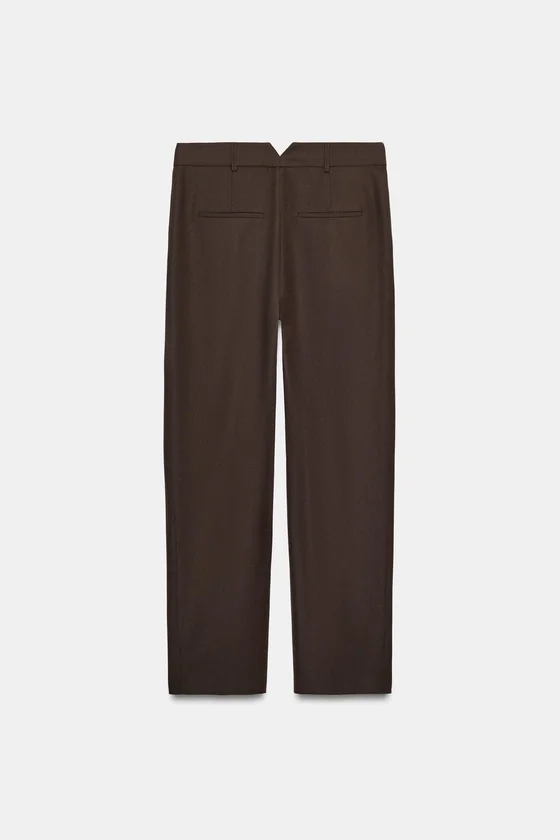 БРЮКИ С ЗАЩИПАМИ ИЗ ШЕРСТЯНОЙ СМЕСИ — коллекция Zara «ZW»