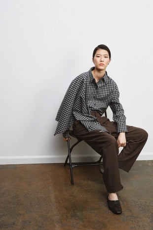 Брюки с защипами из шерстяной смеси — ZW COLLECTION- Заказать в России