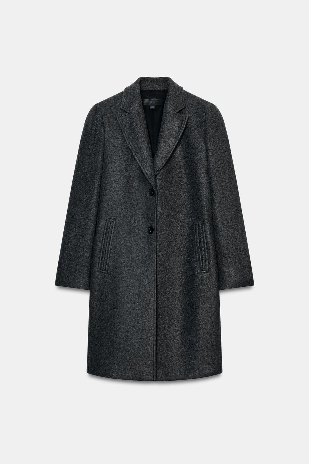 ПАЛЬТО ИЗ МЯГКОЙ ТКАНИ С ПОДПЛЕЧНИКАМИ