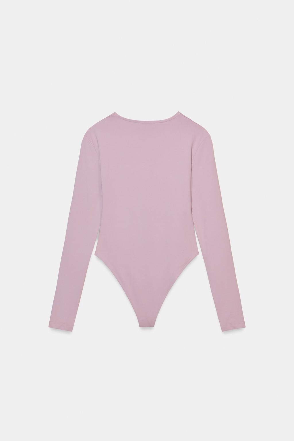 БОДИ ИЗ ПОЛИАМИДА С ДЛИННЫМИ РУКАВАМИ