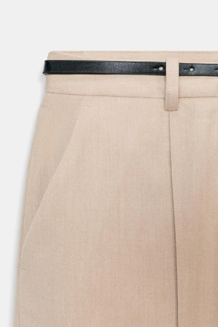 Прямые брюки с поясом- Заказать в России