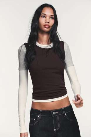 Джинсы TRF WIDE-LEG с низкой посадкой