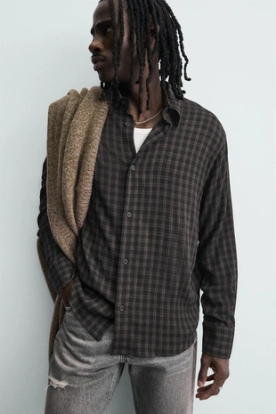 Рубашка RELAXED FIT в клетку- Заказать в России