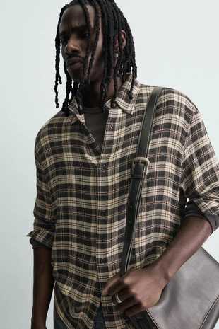 Рубашка RELAXED FIT в клетку- Заказать в России