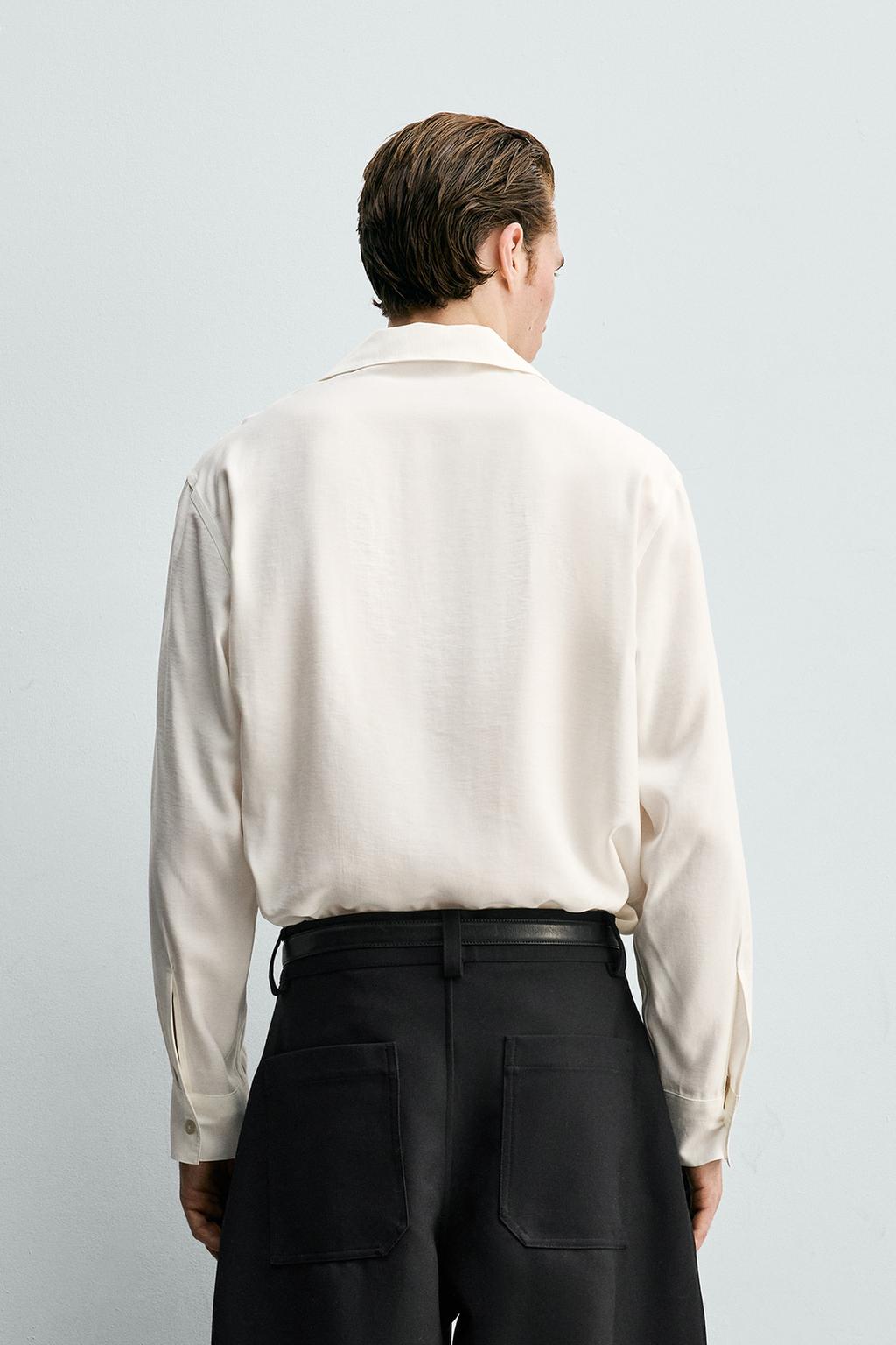 РУБАШКА RELAXED FIT СТРУЯЩЕГОСЯ ПОКРОЯ