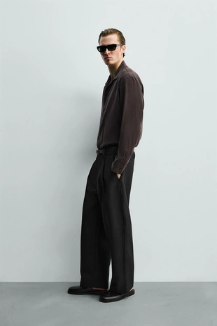 Рубашка RELAXED FIT из струящейся ткани- Заказать в России