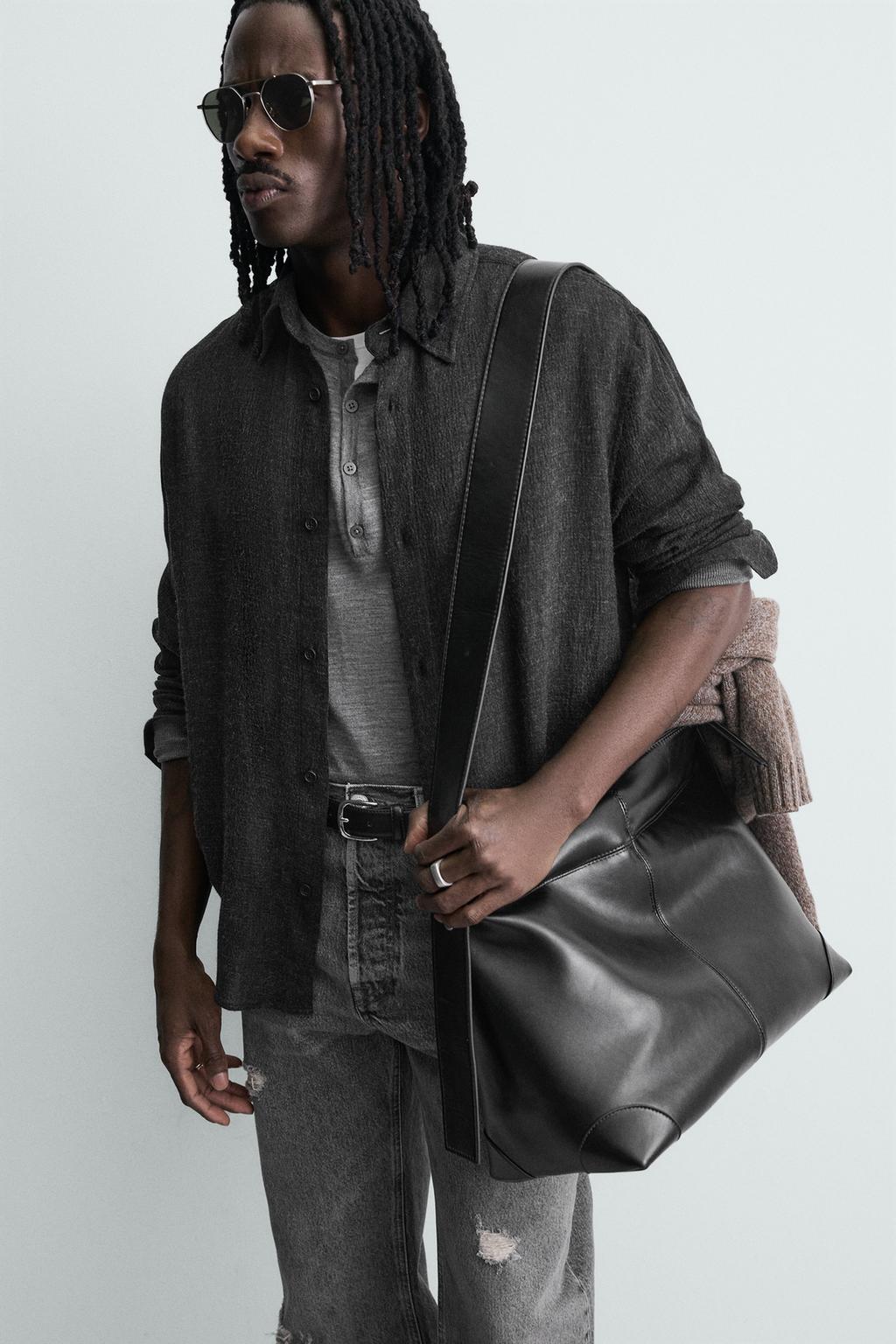 РУБАШКА RELAXED FIT ИЗ СТРУЯЩЕЙСЯ ТКАНИ