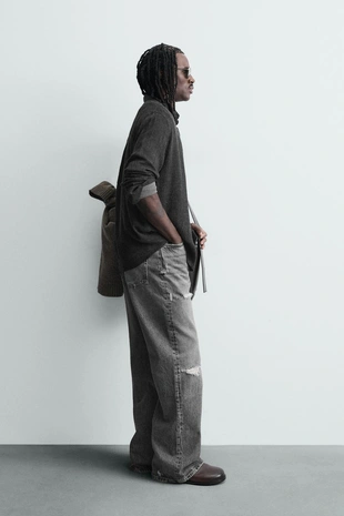 Рубашка RELAXED FIT из струящейся ткани