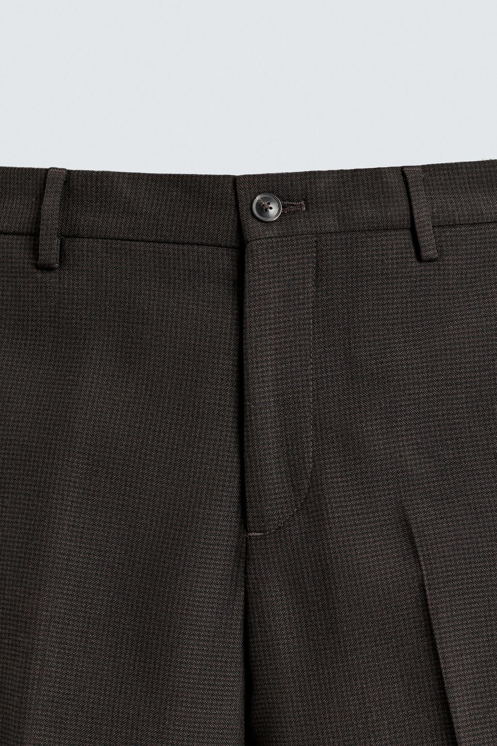 КОСТЮМНЫЕ БРЮКИ С УЗОРОМ «ГУСИНАЯ ЛАПКА»