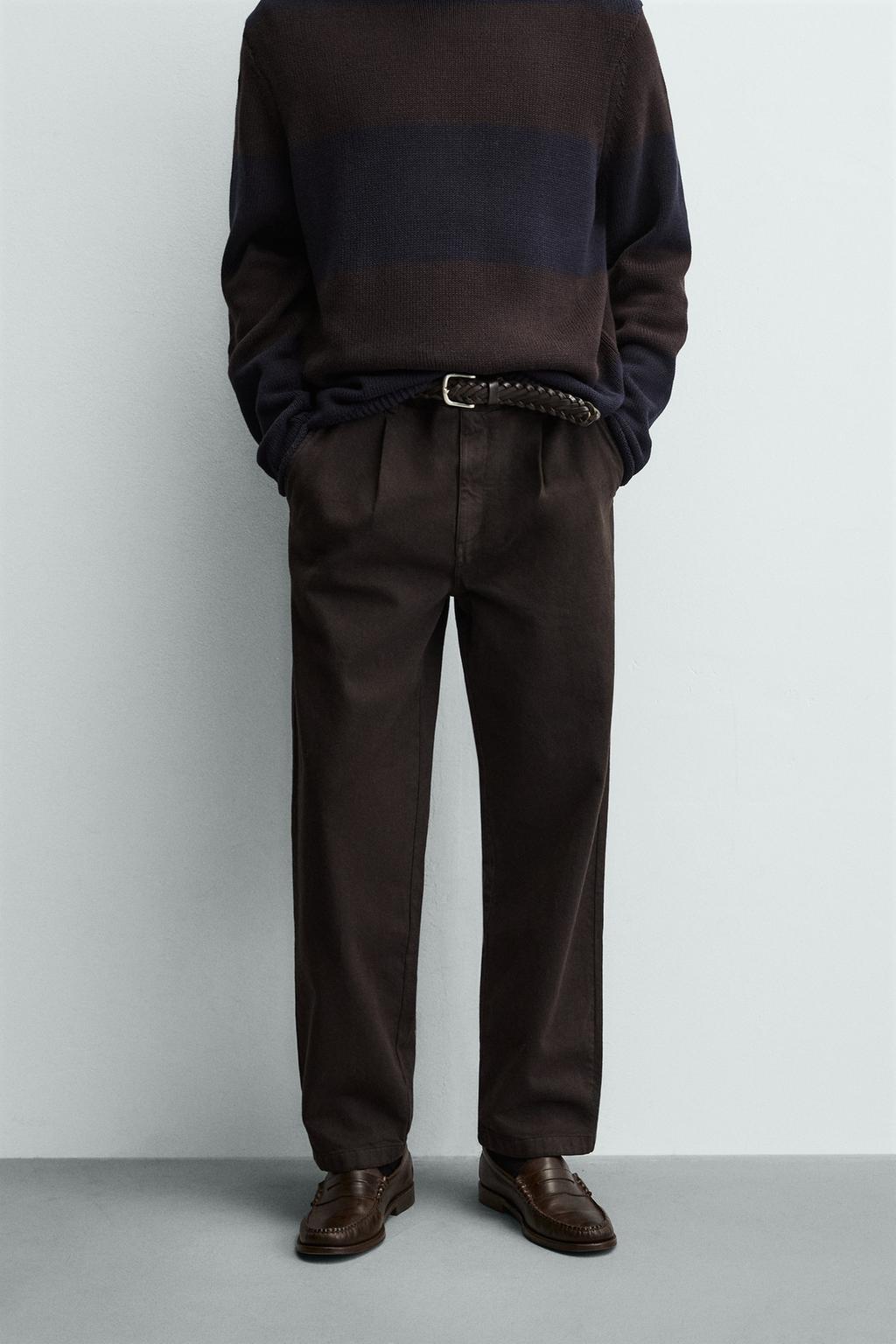 БРЮКИ STRAIGHT FIT СО СКЛАДКАМИ