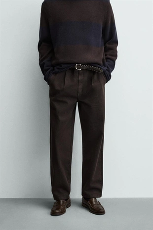 Брюки STRAIGHT FIT со складками- Заказать в России