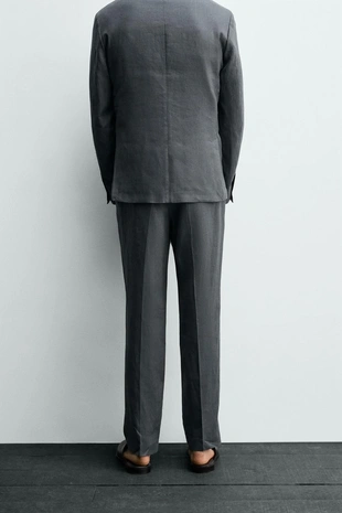 Костюмные брюки из 100% льна- Заказать в России