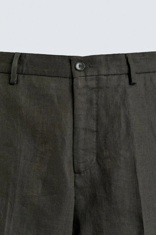 Костюмные брюки из 100% льна- Заказать в России