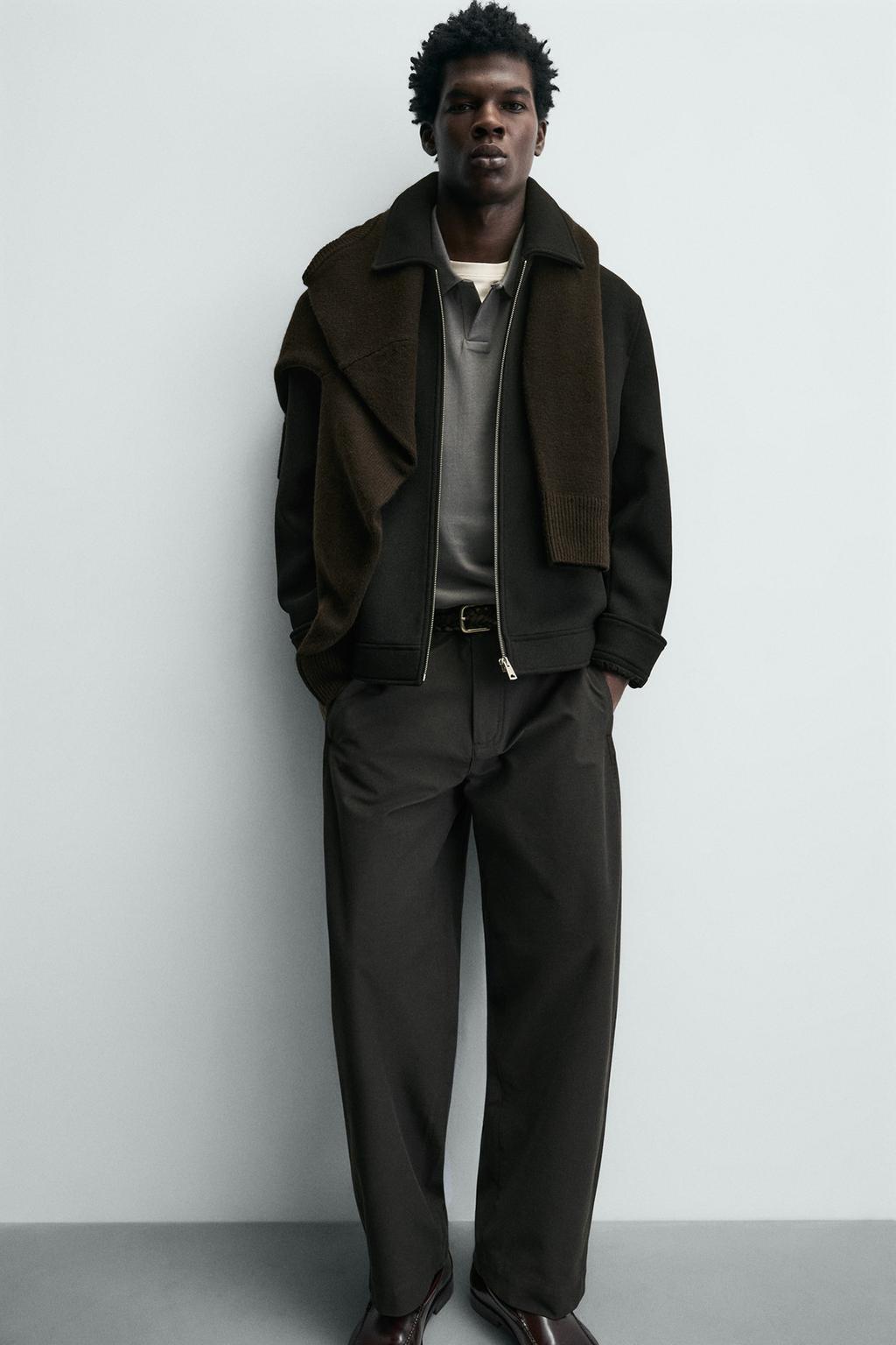 КУРТКА ИЗ СИНТЕТИЧЕСКОЙ ШЕРСТИ С МОЛНИЕЙ