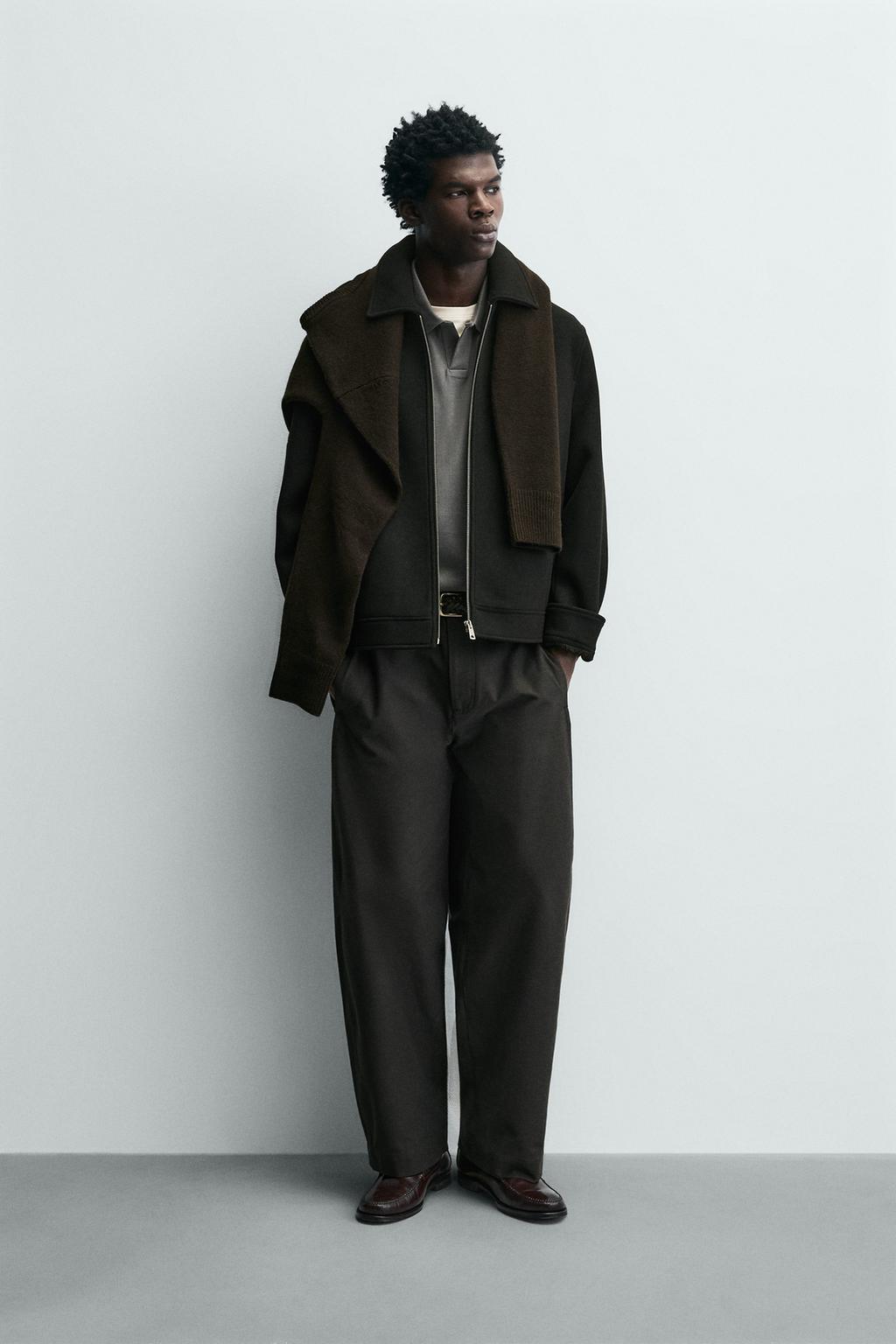 КУРТКА ИЗ СИНТЕТИЧЕСКОЙ ШЕРСТИ С МОЛНИЕЙ