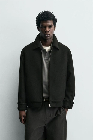 Куртка из синтетической шерсти с молнией- Заказать в России