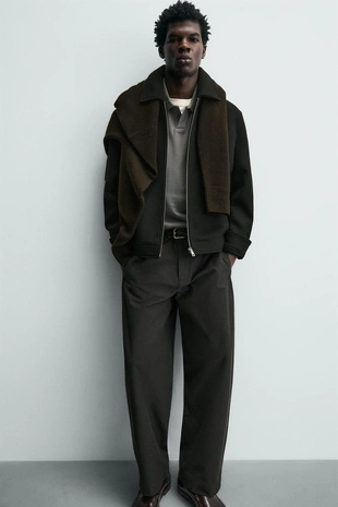 Куртка из синтетической шерсти с молнией- Заказать в России