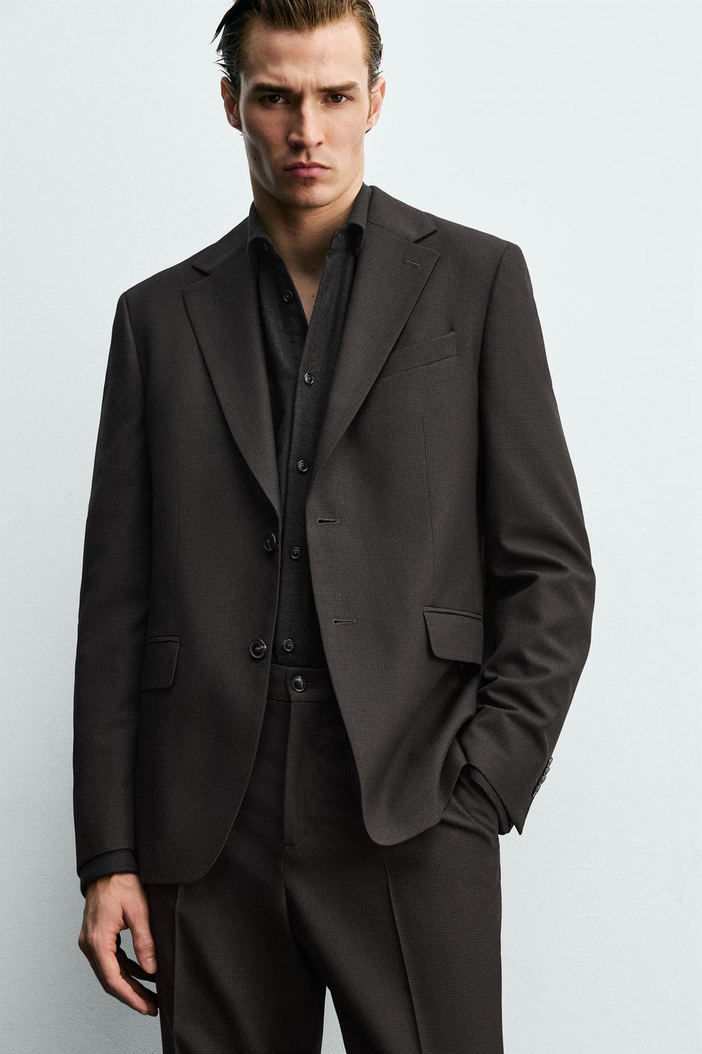 КОСТЮМНЫЙ БЛЕЙЗЕР С УЗОРОМ «ГУСИНАЯ ЛАПКА»