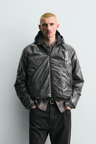Стеганая куртка WATER REPELLENT, блестящая- Заказать в России
