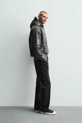 Стеганая куртка WATER REPELLENT, блестящая- Заказать в России