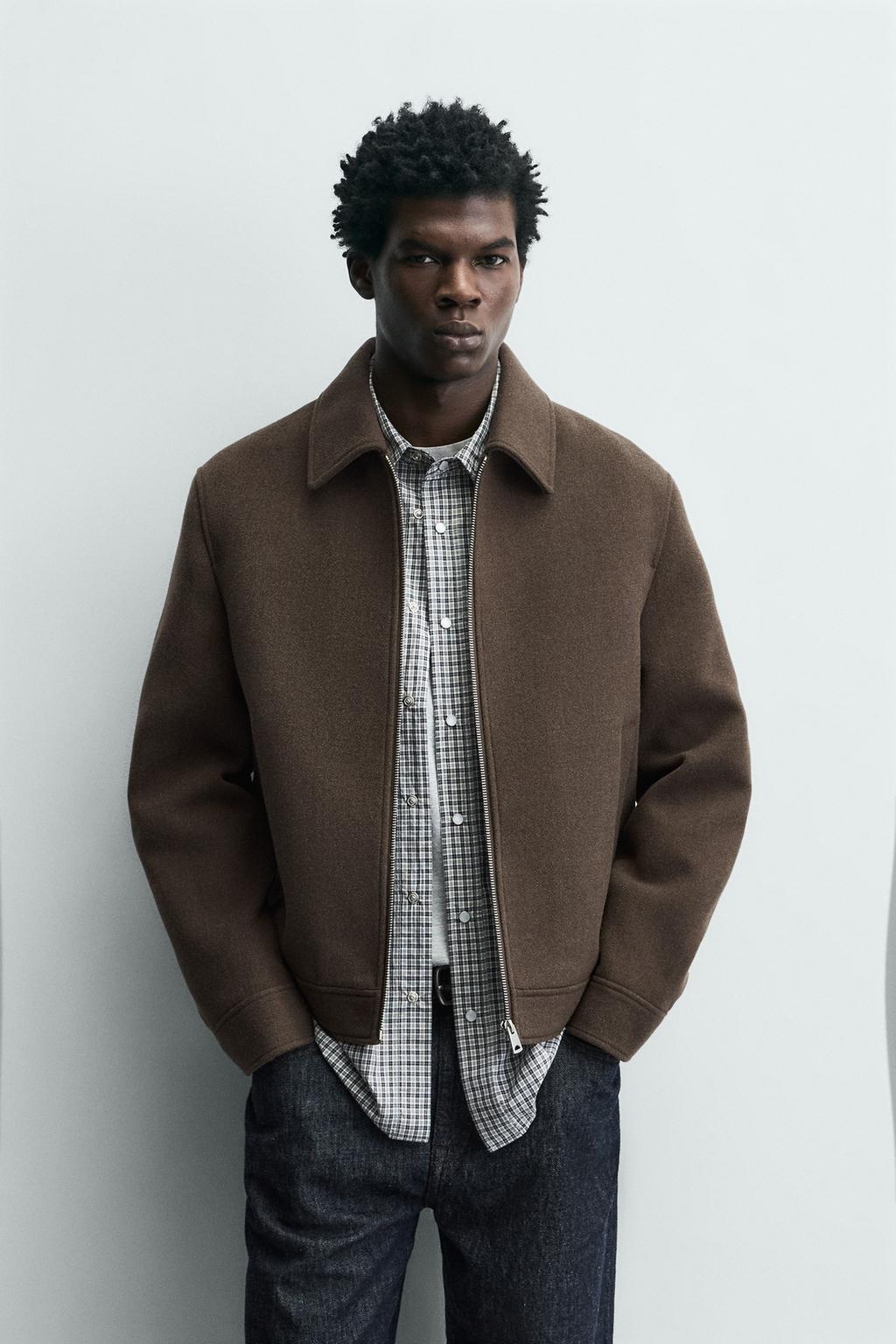 КУРТКА ИЗ СИНТЕТИЧЕСКОЙ ШЕРСТИ С МОЛНИЕЙ