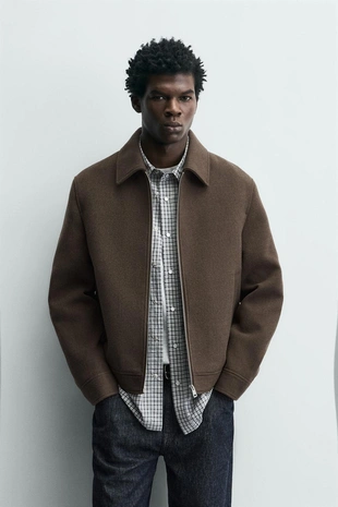 Куртка из синтетической шерсти с молнией