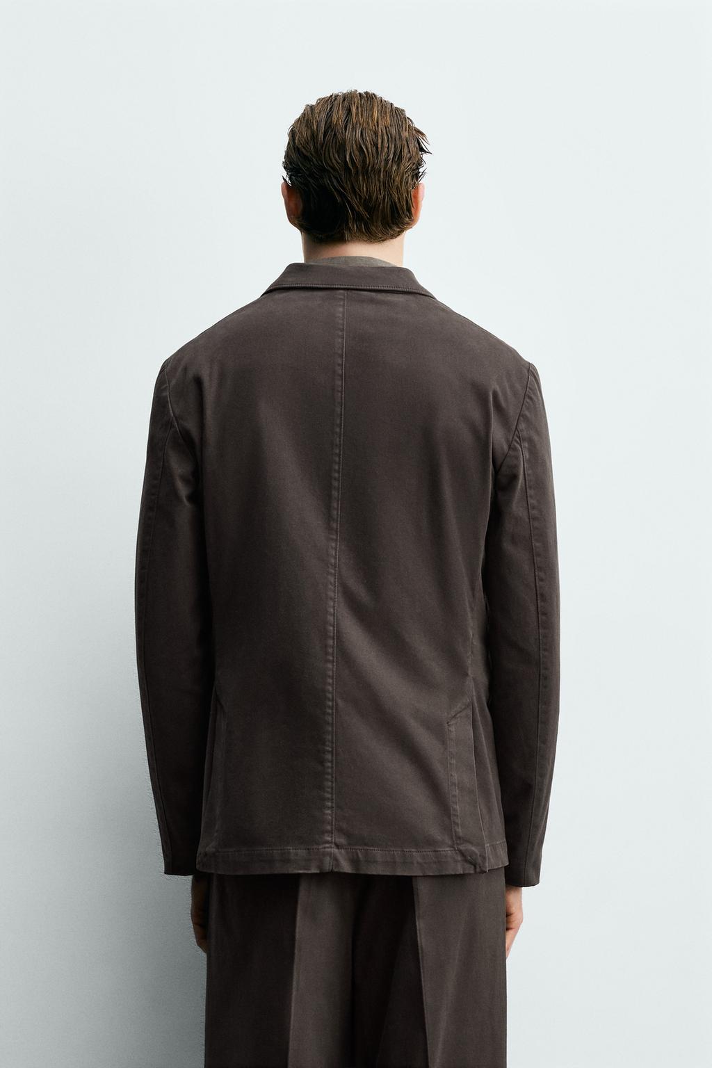 БЛЕЙЗЕР КОСТЮМНЫЙ С ЭФФЕКТОМ ПОТЕРТОСТИ