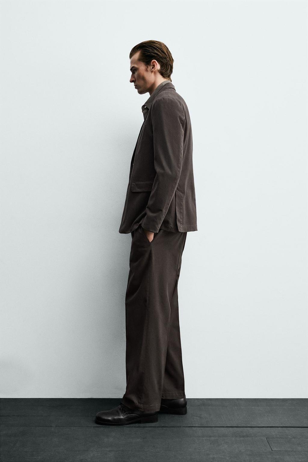 БЛЕЙЗЕР КОСТЮМНЫЙ С ЭФФЕКТОМ ПОТЕРТОСТИ