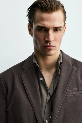 Блейзер костюмный с эффектом потертости- Заказать в России