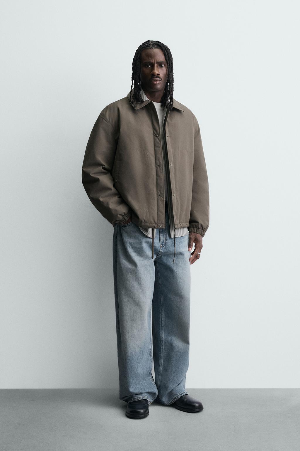 Zara Стеганая куртка из высокотехнологичной ткани - Цвет серо
