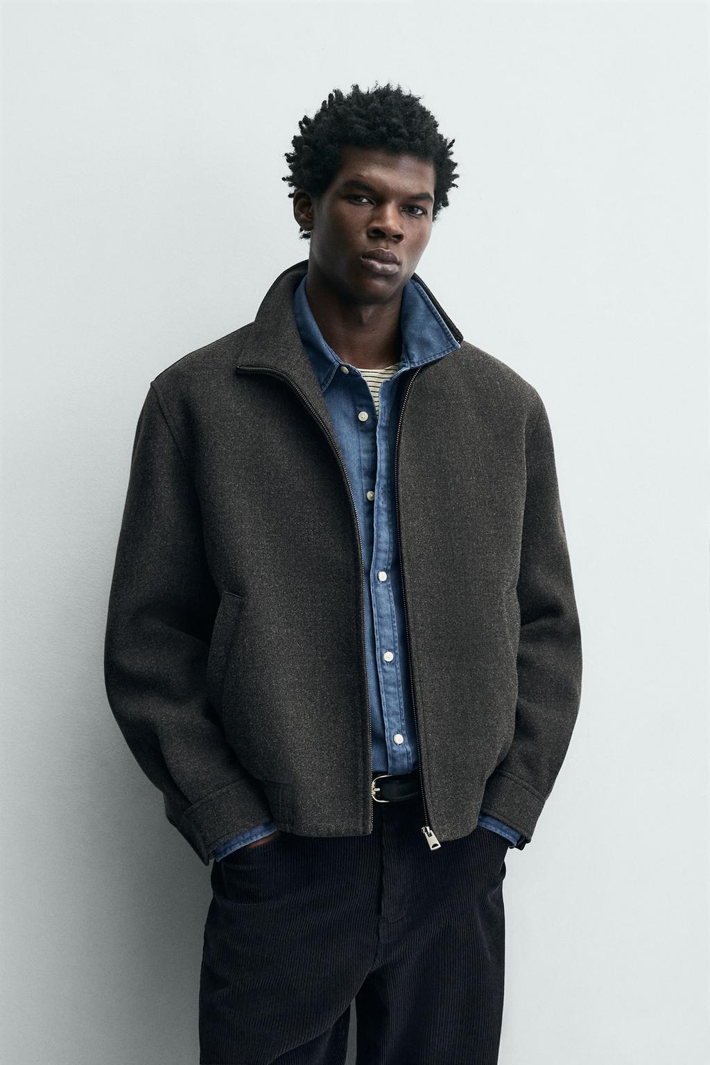 КУРТКА ИЗ СИНТЕТИЧЕСКОЙ ШЕРСТИ С МОЛНИЕЙ