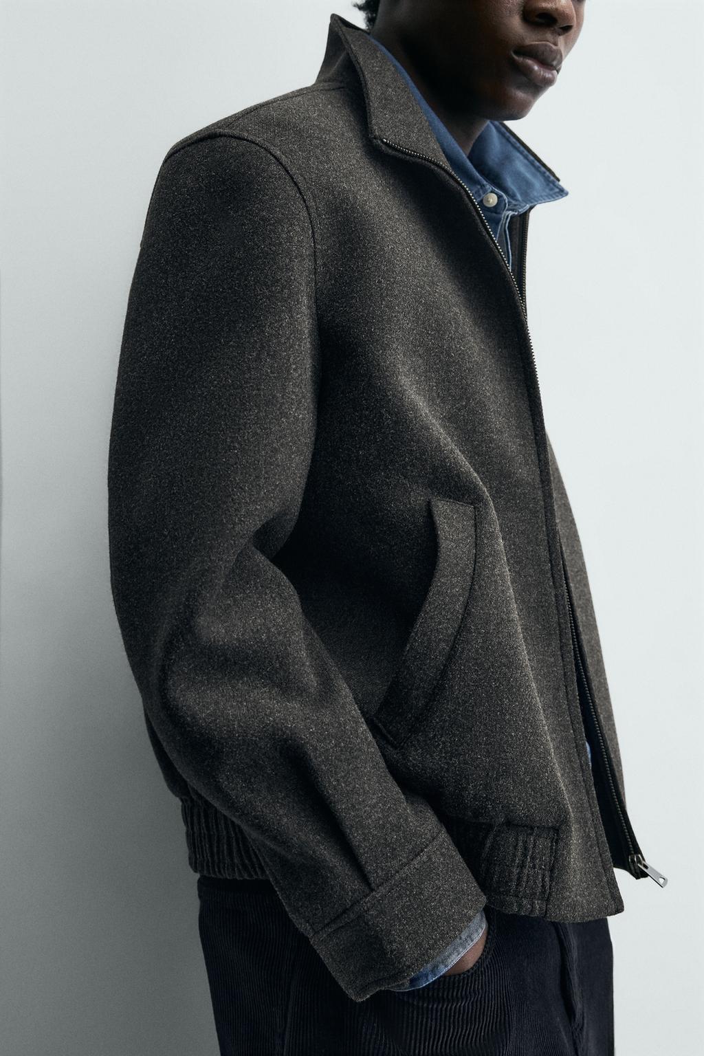 КУРТКА ИЗ СИНТЕТИЧЕСКОЙ ШЕРСТИ С МОЛНИЕЙ