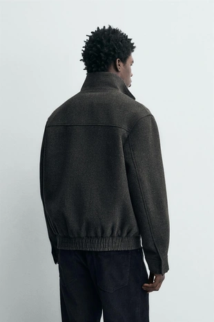 Куртка из синтетической шерсти с молнией- Заказать в России