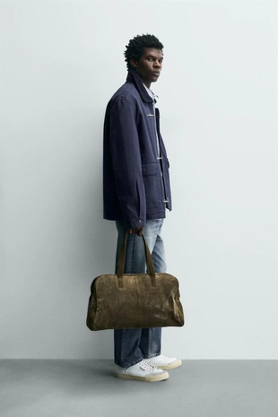 Куртка с контрастным воротником и навесными петлями- Заказать в России