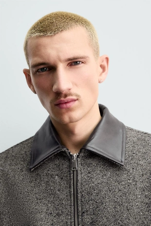 Куртка структурная комбинированная кожа ORIGINS- Заказать в России