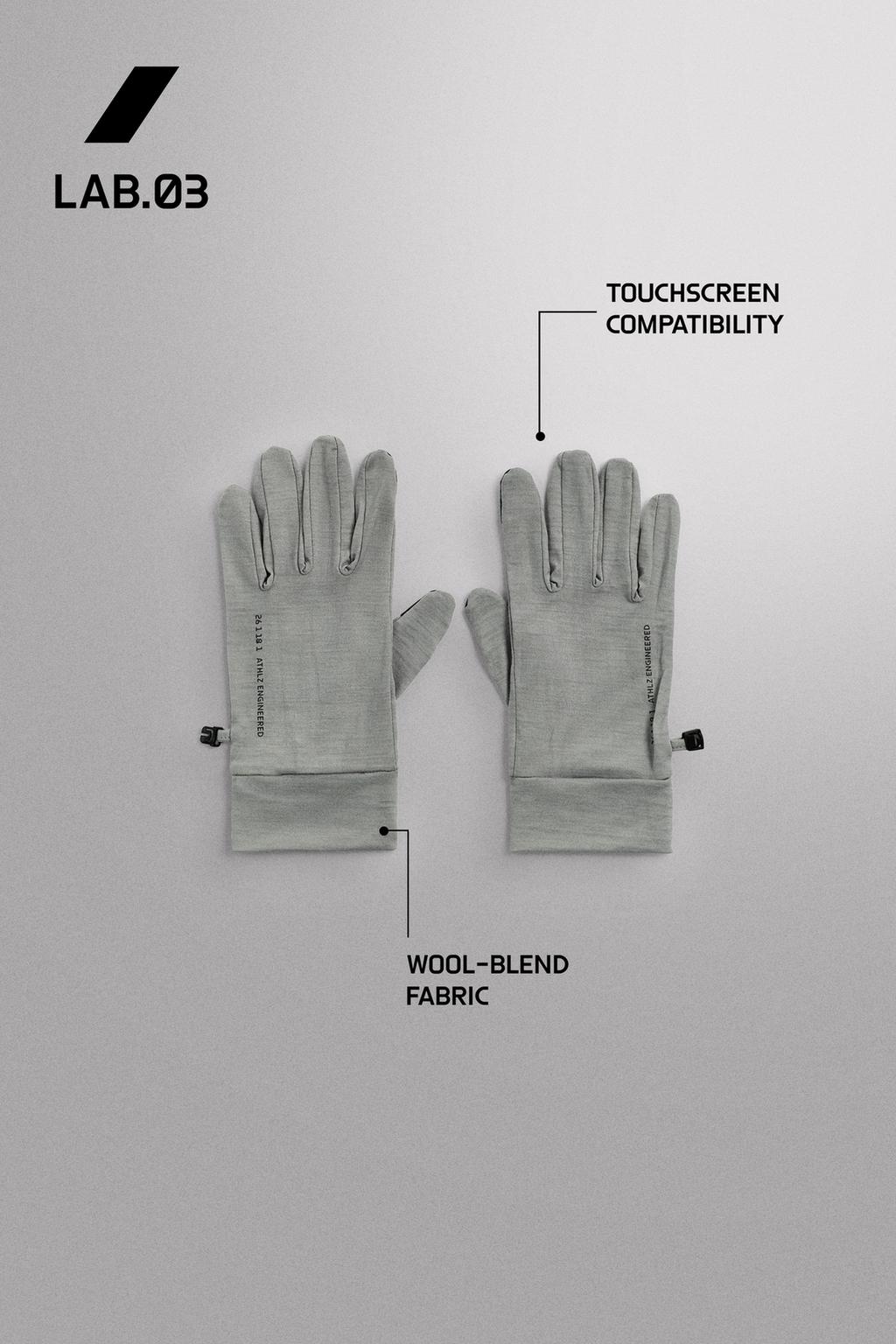 БЕГОВЫЕ ПЕРЧАТКИ ИЗ СМЕСОВОЙ ШЕРСТИ