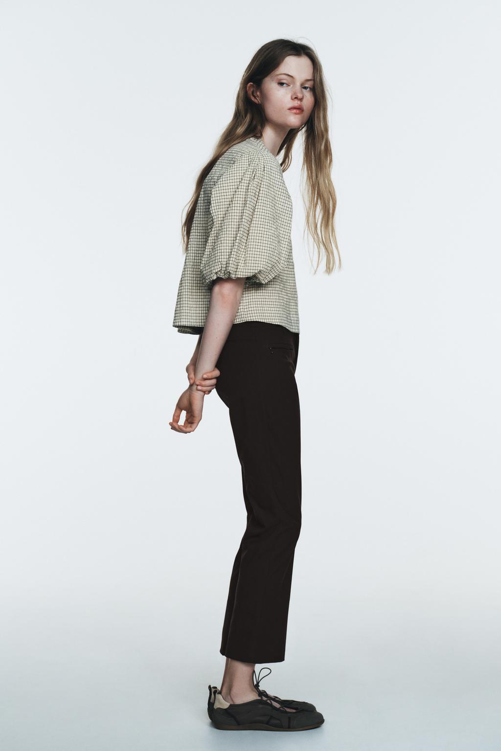 ТОП В КЛЕТКУ С ОБЪЕМНЫМИ РУКАВАМИ