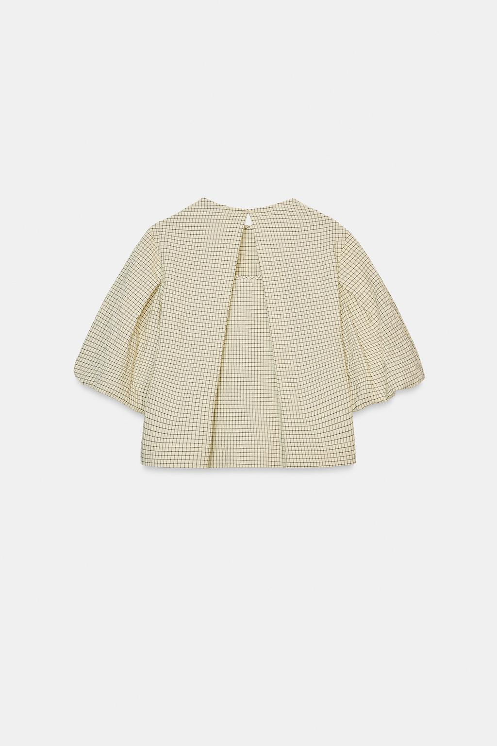 ТОП В КЛЕТКУ С ОБЪЕМНЫМИ РУКАВАМИ