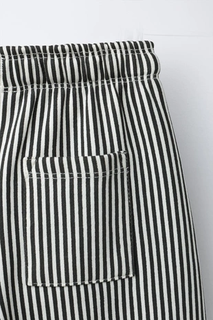 Брюки из мягкой ткани в полоску- Заказать в России