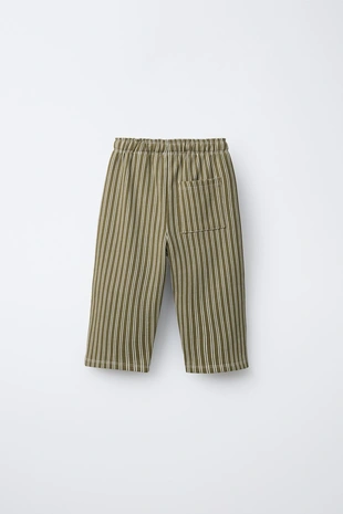 Брюки из мягкой ткани в полоску- Заказать в России