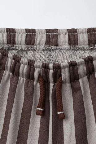 Брюки из мягкой ткани в полоску