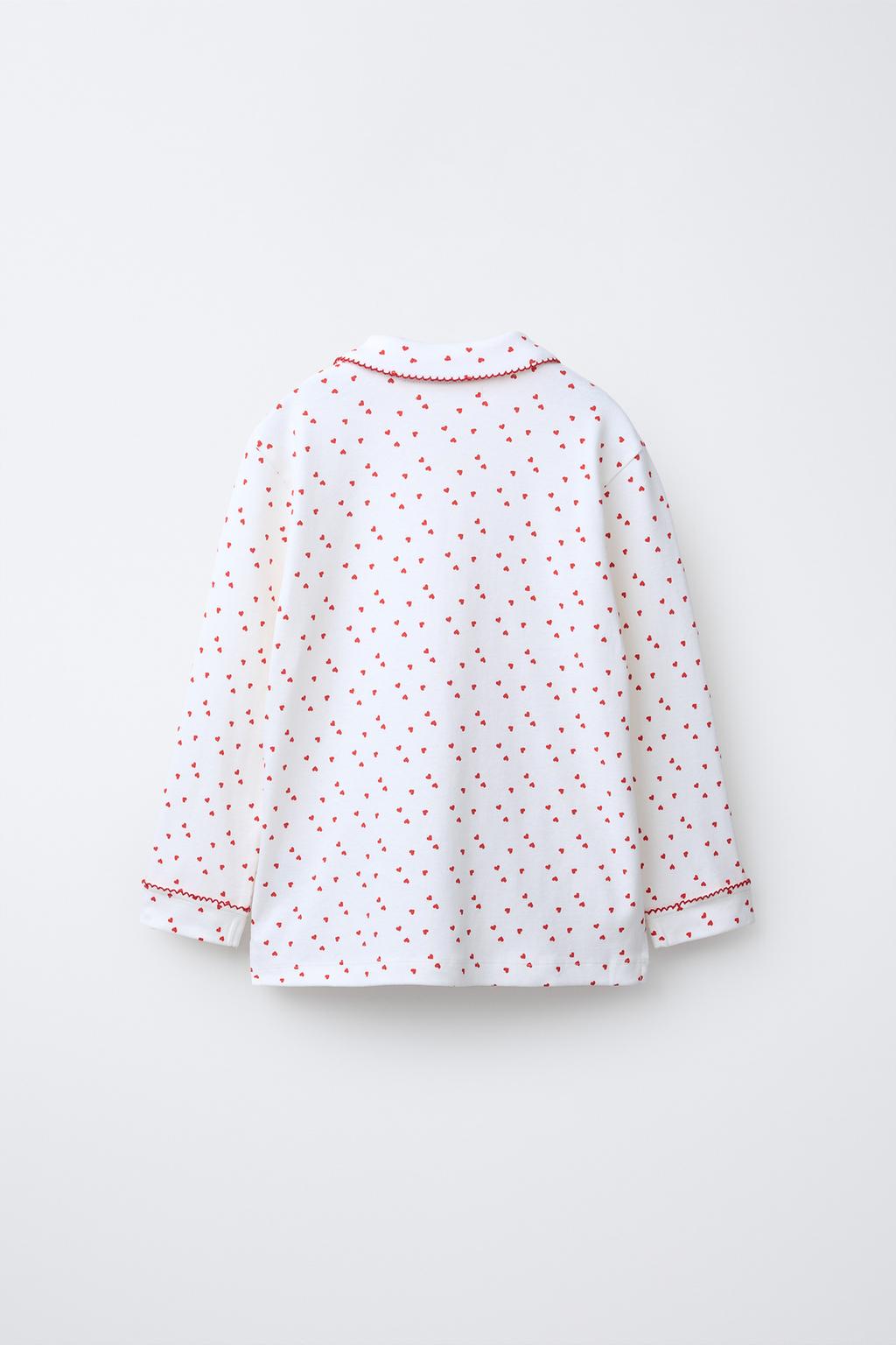 6-14 ЛЕТ/ПИЖАМА С ПРИНТОМ «СЕРДЦА»