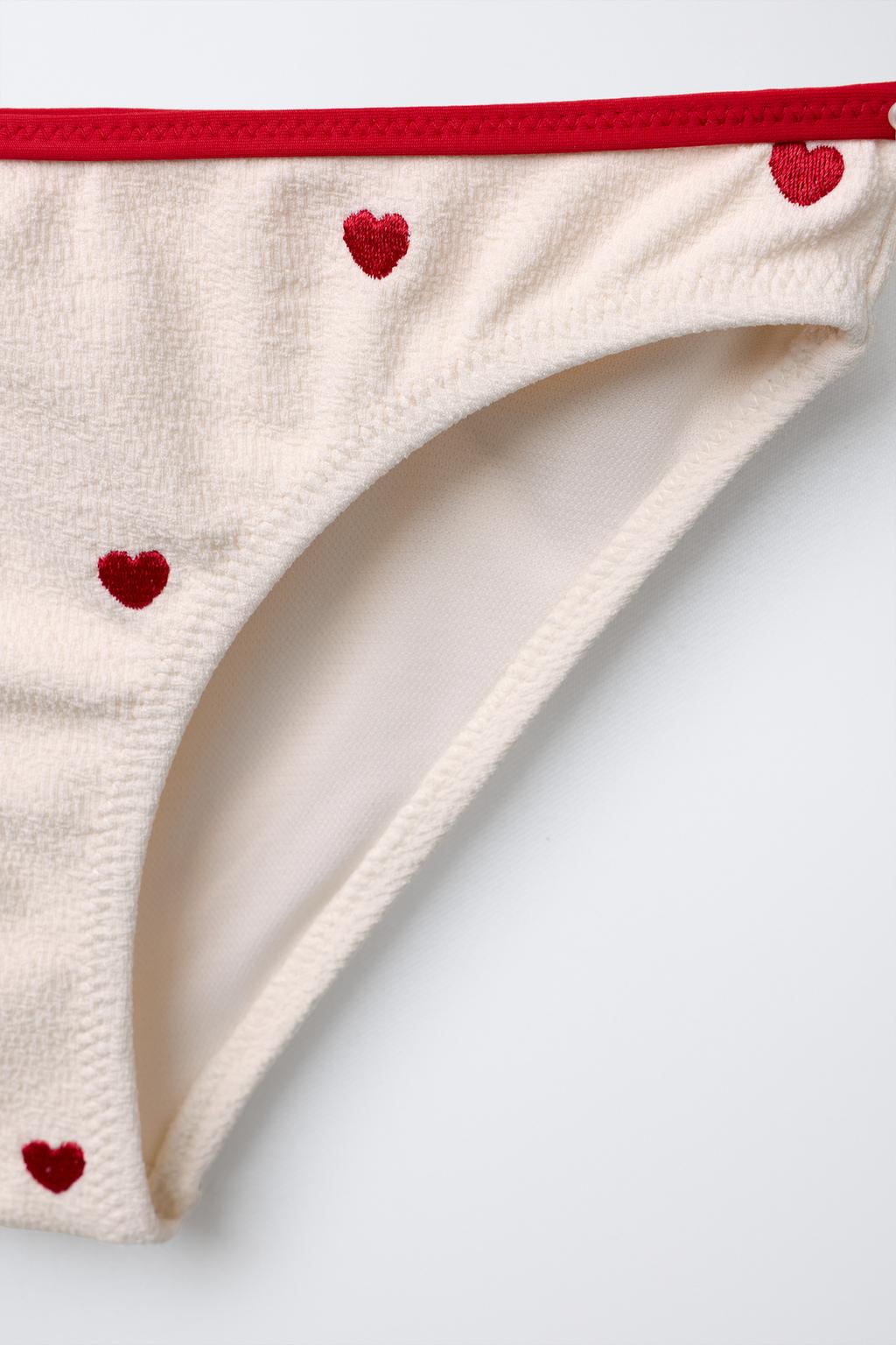 6-14 ЛЕТ/КОМПЛЕКТ БИКИНИ С СЕРДЕЧКАМИ