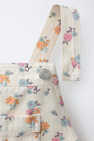 Длинный комбинезон с цветочным принтом- Заказать в России