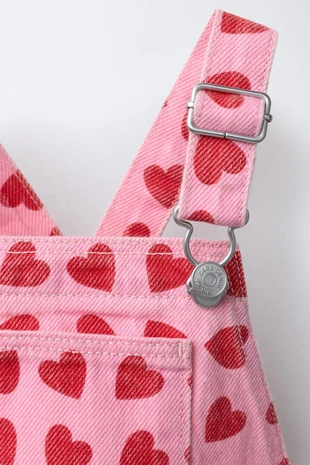 Длинный комбинезон из саржи с принтом «сердца»- Заказать в России