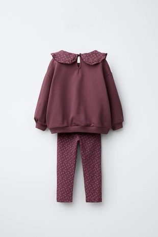 Комплект из толстовки и легинсов с цветочным принтом- Заказать в России