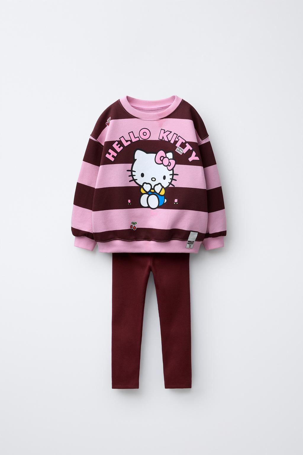 КОМПЛЕКТ ИЗ ТОЛСТОВКИ В ПОЛОСКУ И ЛЕГГИНСОВ HELLO KITTY © SANRIO