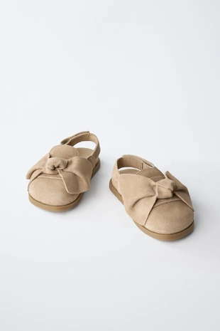 Кожаные сабо с бантом- Заказать в России