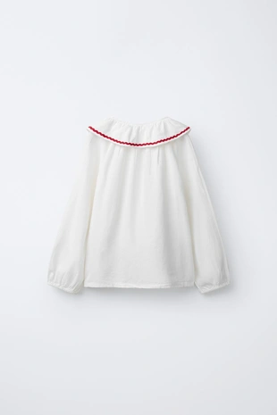 2-6 лет/пижама с отделкой «волна» и принтом «сердце»- Заказать в России