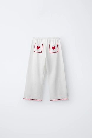 2-6 лет/пижама с отделкой «волна» и принтом «сердце»- Заказать в России